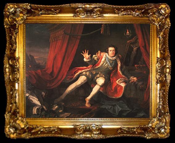 framed  William Hogarth David Garrick as Richard III, ta009-2